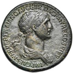 Sestertius - Trajan CONSERVATORI PATRISPATRIAE S C, Jupiter