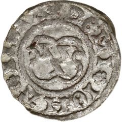 1 Schilling - Johannes VI Bey Curvy shields, sword right, key left and up