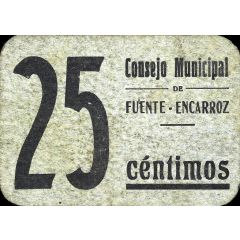 25 Céntimos Fuente-Encarroz