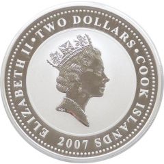2 Dollars - Elizabeth II 1931 Matchless Silver Hawk