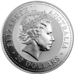 30 Dollars - Elizabeth II 4th Portrait - Year of the Horse - Silver Bullion Coin