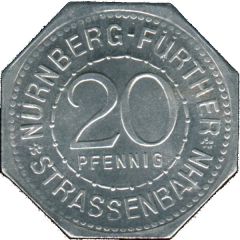 20 Pfennig - Spittler Tor Nürnberg-Fürth