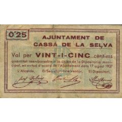 25 Céntimos Cassà de la Selva