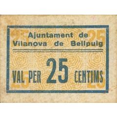 25 Céntimos Vilanova de Bellpuig