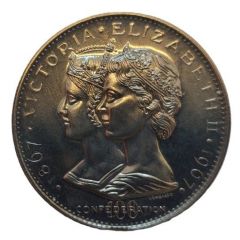 Medal - Confederation Centennial Victoria and Elizabeth II