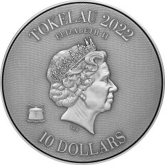 10 Dollars - Elizabeth II African Lion vs. Chinese Guardian Lion
