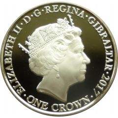 1 Crown - Elizabeth II Platinum Wedding - Millennial Decade, Gold Plated