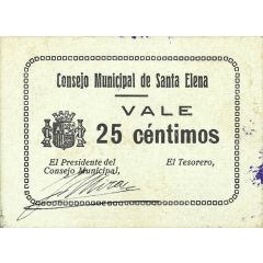 25 Céntimos Santa Elena