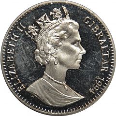 1 Crown - Elizabeth II First Man on the Moon - Eagle has landed