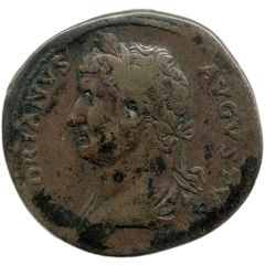 Sestertius - Hadrian IVSTITIA AVG P P COS III S C, Justitia