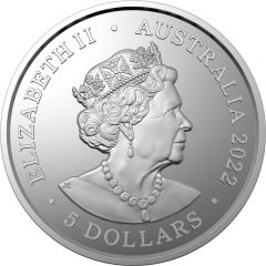 5 Dollars - Elizabeth II 6th Portrait - Dusky Dolphin - High Relief