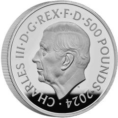500 Pounds - Charles III St George & The Dragon, Silver Proof