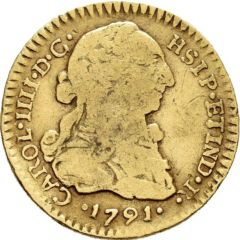 1 Escudo - Carlos IV bust of Carlos III, CAROL IIII
