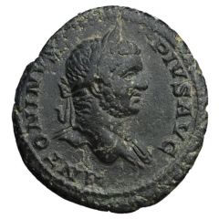 As - Caracalla PONTIF TR P XIII COS III S C, Virtus