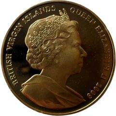 1 Dollar - Elizabeth II King Charles I, Gold plated