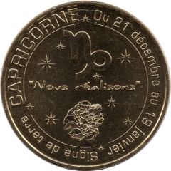 Monnaie de Paris Tourist Token - Capricorne Signe de terre - Du 21 décembre au 19 janvier