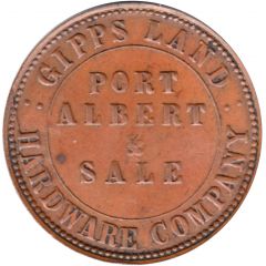 1 Penny - Gipps Land Hardware Company - Trade & Agriculture Port Albert & Sale, Victoria