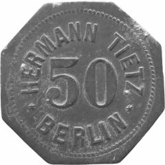 50 Pfennigs - Berlin Hermann Tietz