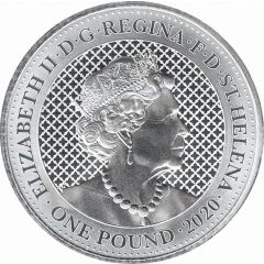 1 Pound - Elizabeth II Cash India Wildlife: The Peacock