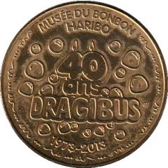Monnaie de Paris Tourist Token - Haribo Musée du bonbon - Dragibus - 40 ans