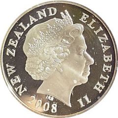 5 Dollars - Elizabeth II 4th Portrait, Hamilton`s Frog, Silver Proof