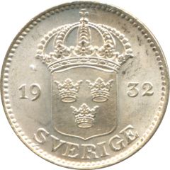 25 Öre - Gustaf V
