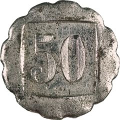 50 centimes Katz, festonné