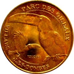 Monnaie de Paris Tourist Token - Villars-les-Dombes Parc des oiseaux - Toucan