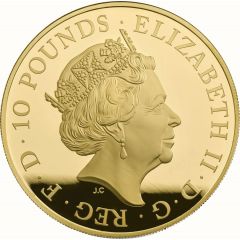 10 Pounds - Elizabeth II Four Generations of Royalty, Gold Proof