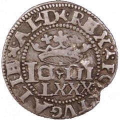 LXXX Reais `Real Português Dobrado` - João III Single cross, Lisbon