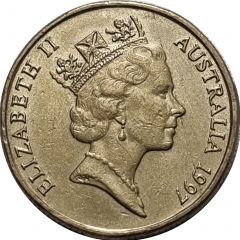 1 Dollar - Elizabeth II 3rd Portrait - Sir Charles Kingsford Smith - Large Head