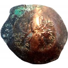 Aspron Trachy - Alexios III Angelos Constantinopolis, IC-XC ΚΕ ΡΟΗΘΕΙ obverse, ΑΛΕΖΙΩ ΔΕϹΠ Ο ΚΩΝΤΑΝΤΙ reverse