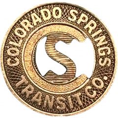 1 Fare - Colorado Springs Transit Co. Colorado Springs, Colorado