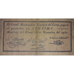 25 Céntimos Montbrió del Camp