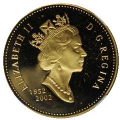 1 Dollar - Elizabeth II Golden Jubilee, Gilt