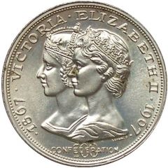 Medal - Confederation Centennial Victoria and Elizabeth II