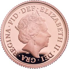 1/2 Sovereign - Elizabeth II 5th portrait, George III Bicentenary
