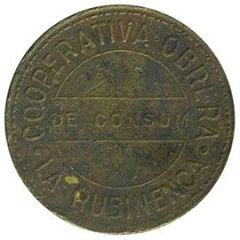 25 Pesetas - Cooperativa Obrera de Consum La Rubinenca