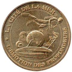 Jeton touristique - Monnaie de Paris - La cité de la mer - L`émotion des profondeurs