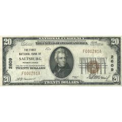 20 Dollars Small-Size National Bank Note
