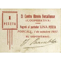 1 Peseta Forcall
