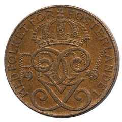 2 Öre - Gustaf V Pattern strike