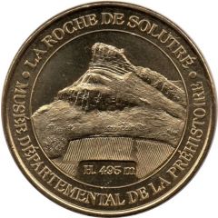 Jeton Touristique - Monnaie de Paris - La Roche de Solutré - Musée départemental de la préhistoire