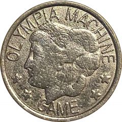 Game Token - Olympia Machine Game Liberty Head / Sun Burst