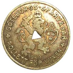 Tram Token - Göteborgs Spårvägar adult fare