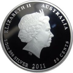 50 Cents - Elizabeth II 4th Portrait - Bush Babies - Bilby