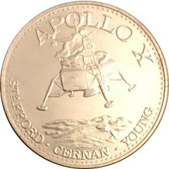 Shell Oil Token - Man In Space Apollo X