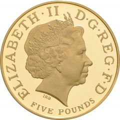 5 Pounds - Elizabeth II Queen`s 80th Birthday, Gold Proof