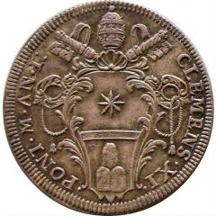1 Testone - Clement XI Jubilee