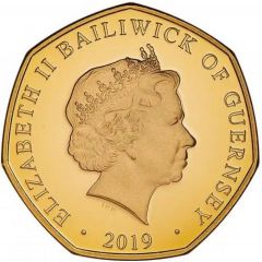 50 Pence - Elizabeth II 50th Anniversary of the 50 Pence coin, Gold Proof